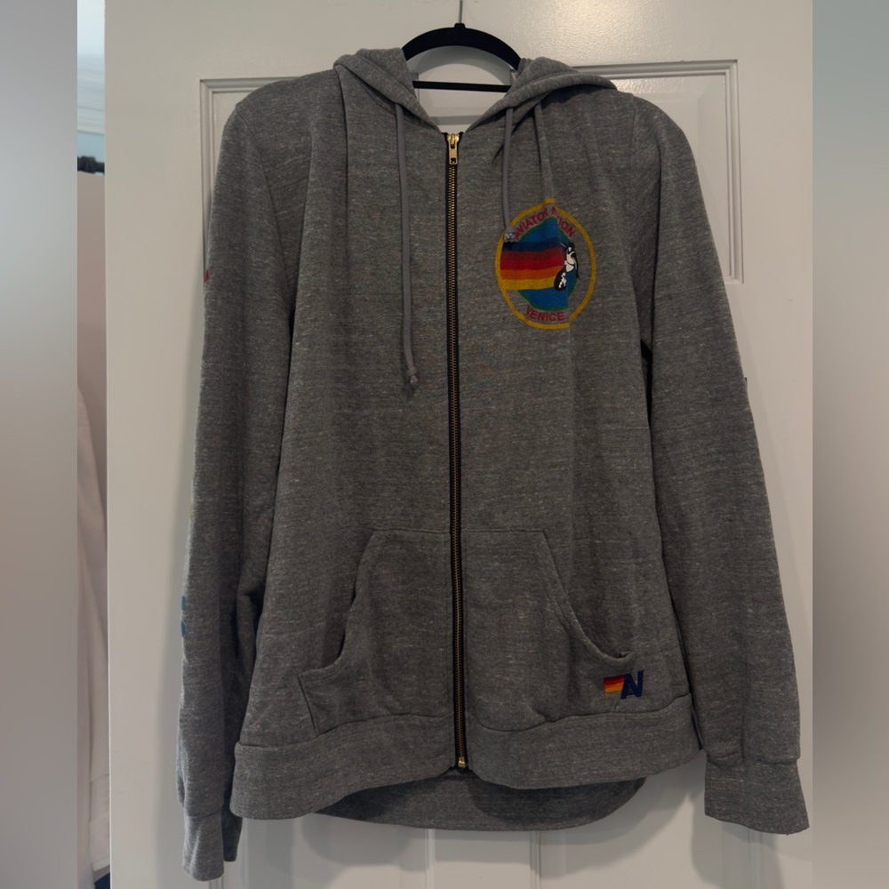 Aviator Nation Zip Up | Size XL | Grey